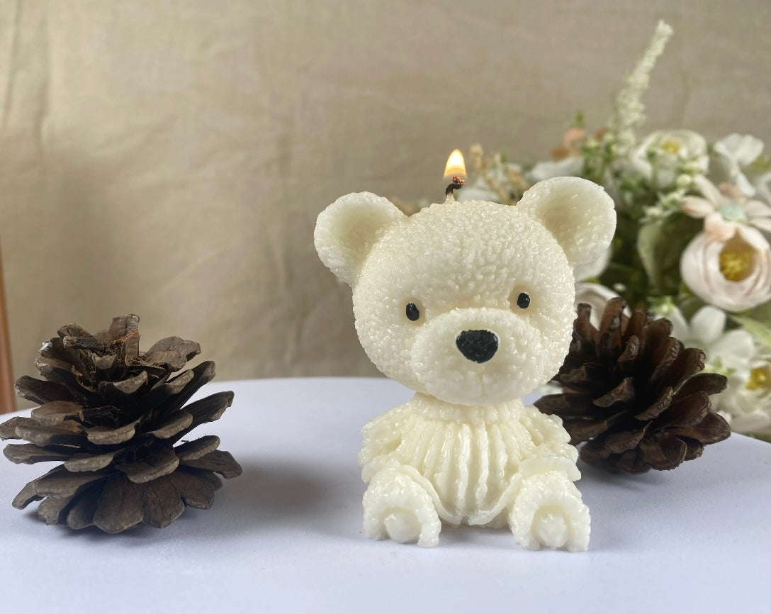 THEO Handmade teddy bear candle